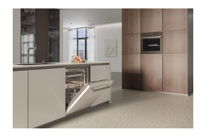 LG Lavastoviglie a scomparsa totale | QuadWash Serie 2, Classe D 46dB | 14 coperti, EasyRack+, Wi-Fi, Dual Zone | Acciaio, DB242TX