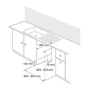 LG Lavastoviglie a scomparsa totale | QuadWash Serie 3, Classe E 44dB | 14 coperti, Vapore, EasyRack+, Wi-Fi | Acciaio, DB325TXS