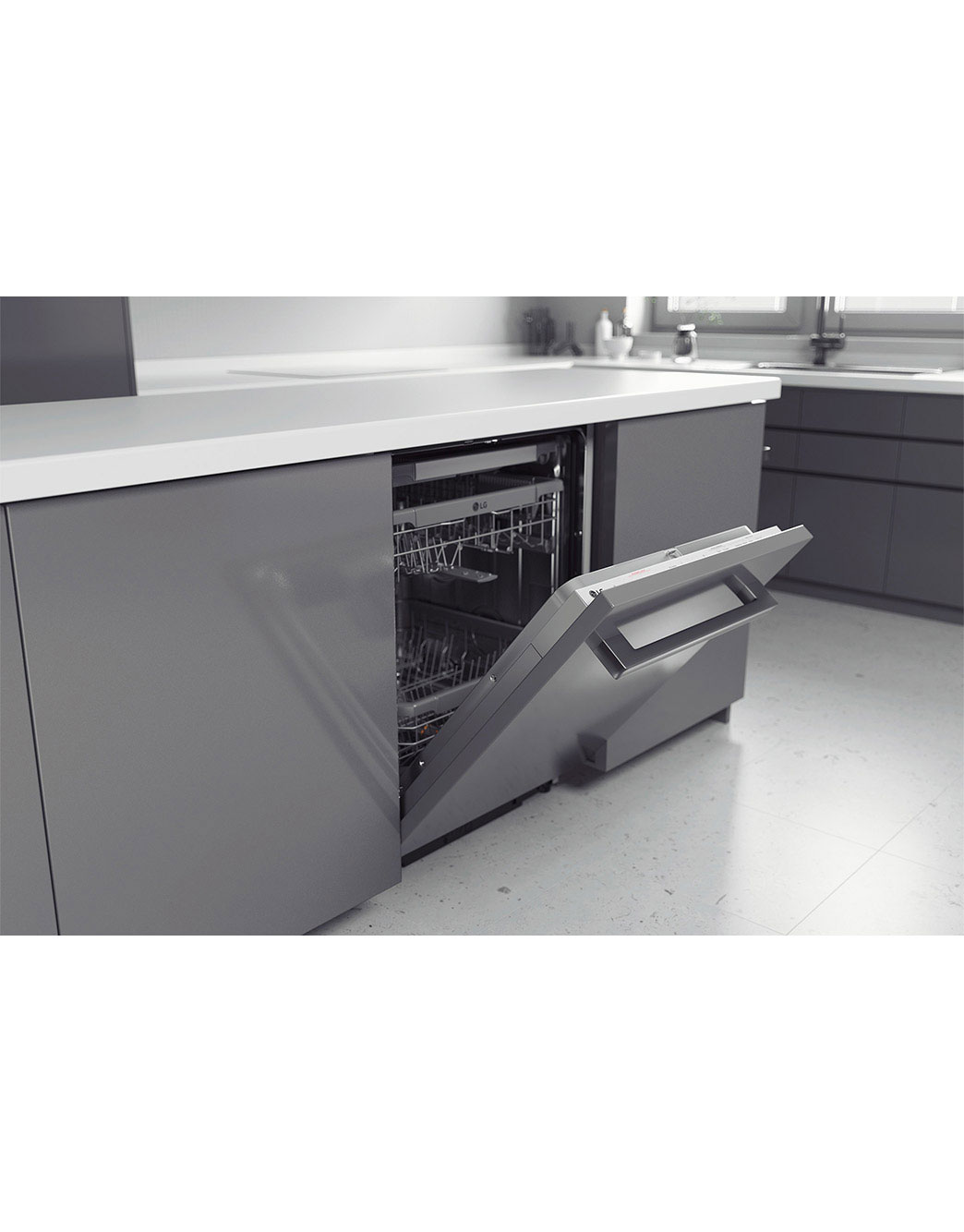 LG - Lavastoviglie QUADWASH DF141FV Classe D 14 Coperti-Prime Silver