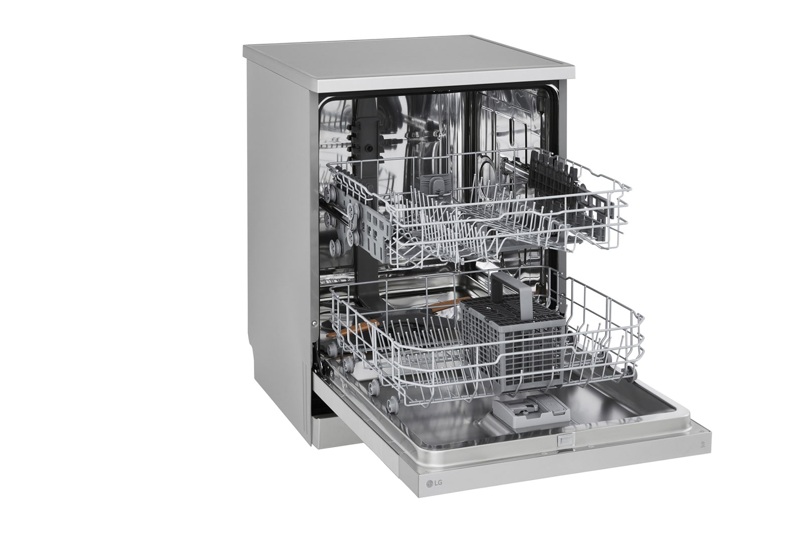 LG Lavastoviglie libera installazione | QuadWash Serie 1, Classe D 46dB | 14 coperti, EasyRack+, Comandi touch esterni | Grigia, DF141FV