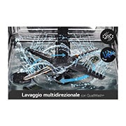 LG Lavastoviglie libera installazione | QuadWash Serie 1, Classe D 46dB | 14 coperti, EasyRack+, Comandi touch esterni | Grigia, DF141FV