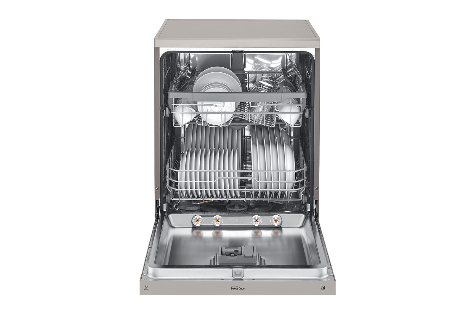 LG Lavastoviglie libera installazione | QuadWash Serie 2, Classe E 46dB | 14 coperti, EasyRack+, Dual Zone, NFC | Grigia , DF222FP