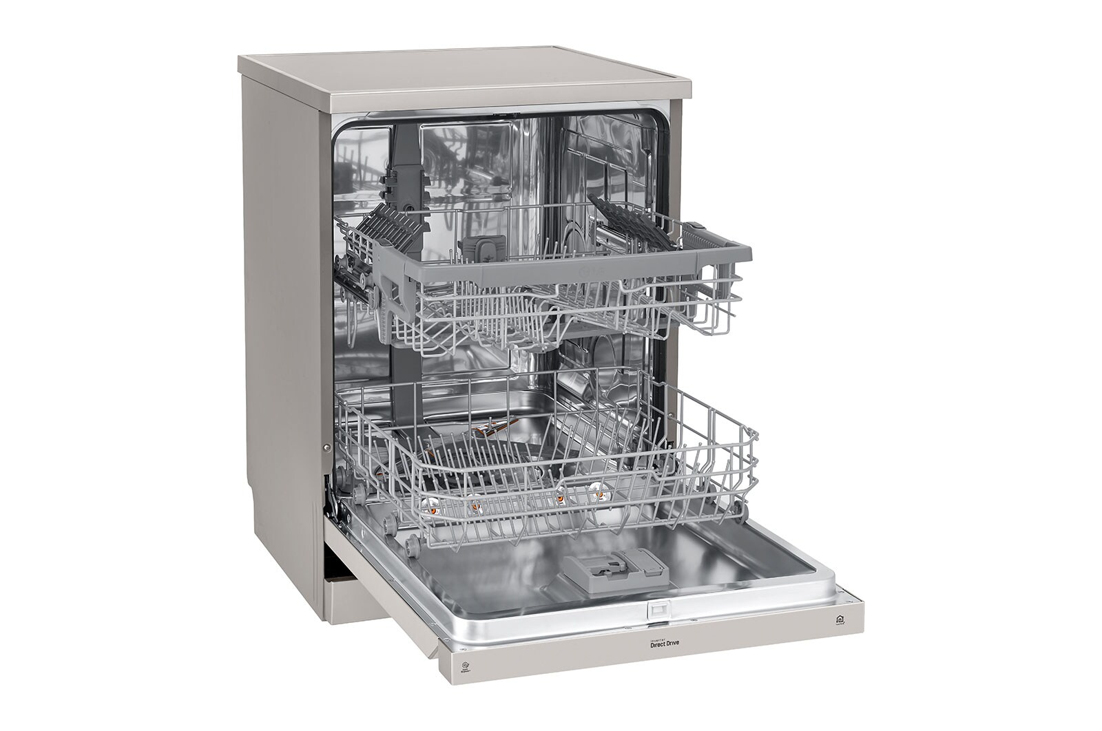 LG Lavastoviglie libera installazione | QuadWash Serie 2, Classe E 46dB | 14 coperti, EasyRack+, Dual Zone, NFC | Grigia , DF222FP