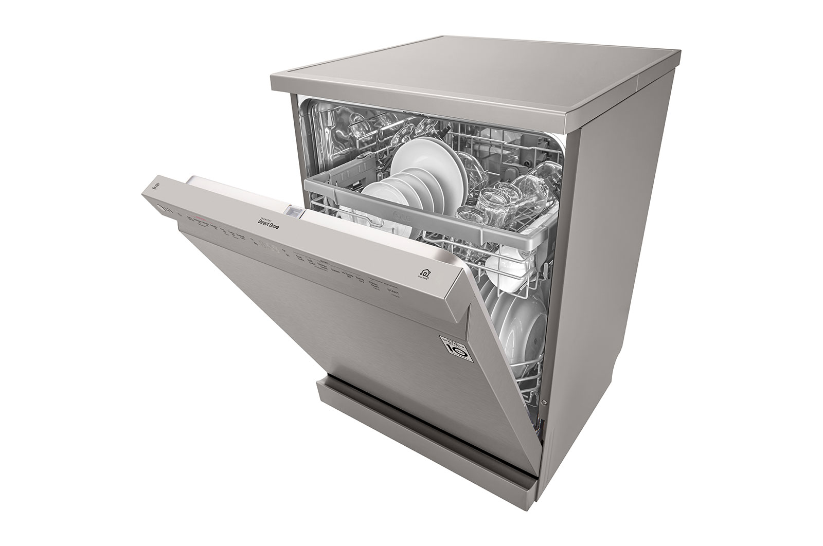 LG Lavastoviglie libera installazione | QuadWash Serie 2, Classe E 46dB | 14 coperti, EasyRack+, Dual Zone, NFC | Grigia , DF222FP