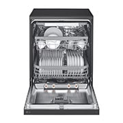 LG Lavastoviglie libera installazione | QuadWash Serie 3, Classe B 43dB | 14 coperti, Vapore, Auto-apertura, Wi-Fi | Nera, DF365FMS