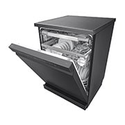 LG Lavastoviglie libera installazione | QuadWash Serie 3, Classe B 43dB | 14 coperti, Vapore, Auto-apertura, Wi-Fi | Nera, DF365FMS