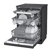LG Lavastoviglie libera installazione | QuadWash Serie 3, Classe B 43dB | 14 coperti, Vapore, Auto-apertura, Wi-Fi | Nera, DF365FMS