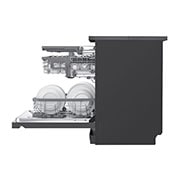 LG Lavastoviglie libera installazione | QuadWash Serie 3, Classe B 43dB | 14 coperti, Vapore, Auto-apertura, Wi-Fi | Nera, DF365FMS