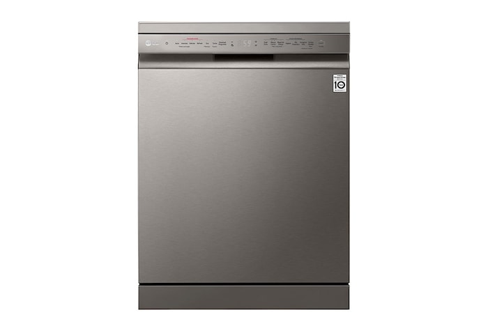 LG Lavastoviglie libera installazione | QuadWash Serie 3, Classe B 43dB | 14 coperti, Vapore, Auto-apertura, Wi-Fi | Grigia, DF365FPS