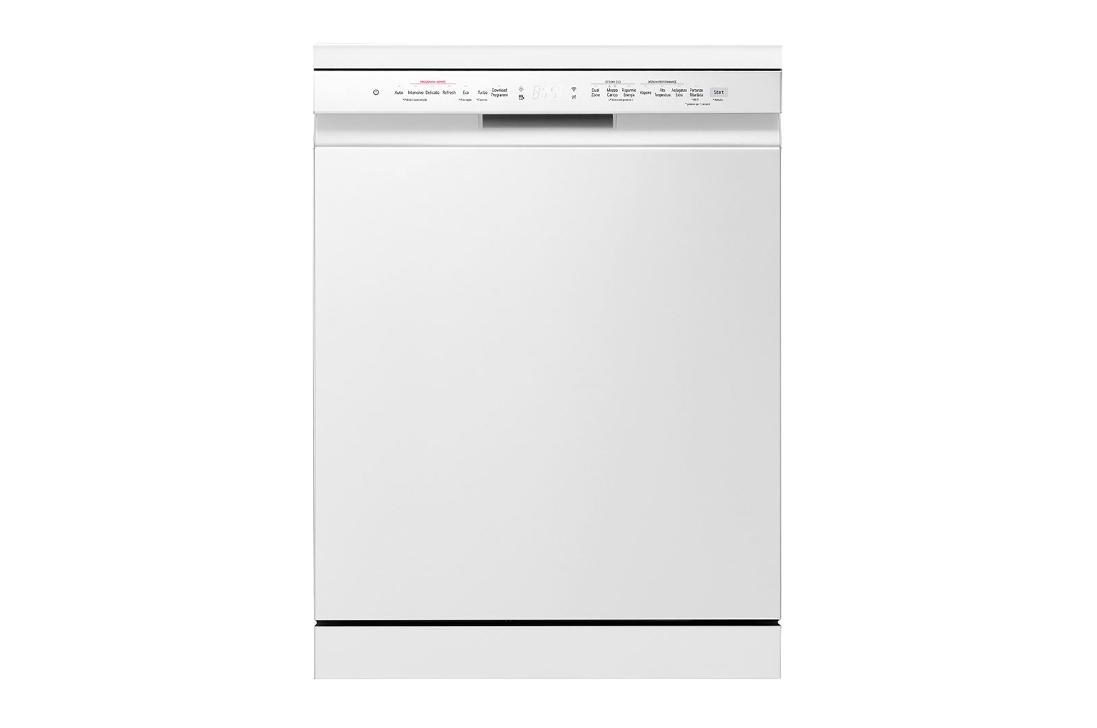 LG Lavastoviglie libera installazione | QuadWash Serie 3, Classe B 43dB | 14 coperti, Vapore, Auto-apertura, Wi-Fi | Bianca, DF365FWS