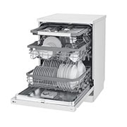 LG Lavastoviglie libera installazione | QuadWash Serie 3, Classe B 43dB | 14 coperti, Vapore, Auto-apertura, Wi-Fi | Bianca, DF365FWS