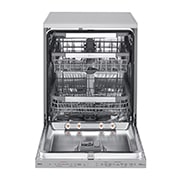 LG Lavastoviglie libera installazione | QuadWash Serie 4, Classe C 41dB | 14 coperti, Vapore, Auto-apertura, Wi-Fi | Acciaio, DF455HSS
