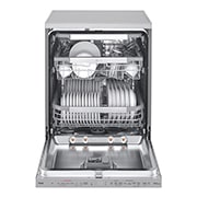 LG Lavastoviglie libera installazione | QuadWash Serie 4, Classe C 41dB | 14 coperti, Vapore, Auto-apertura, Wi-Fi | Acciaio, DF455HSS