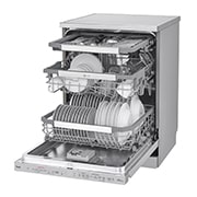 LG Lavastoviglie libera installazione | QuadWash Serie 4, Classe C 41dB | 14 coperti, Vapore, Auto-apertura, Wi-Fi | Acciaio, DF455HSS