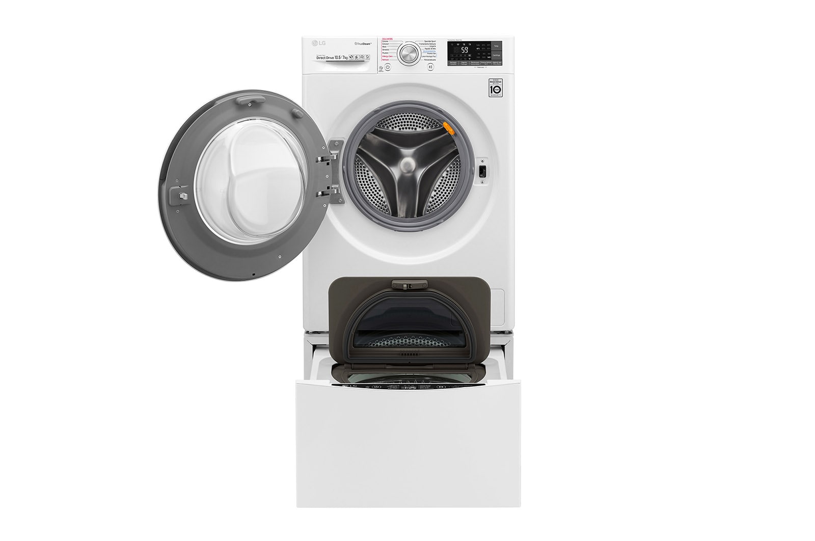 LG Lavasciuga Smart TWINWash™ 10.5/7 kg Tecnologia True Steam™ Eco Hybrid Wi-Fi, F4J8JH2WD