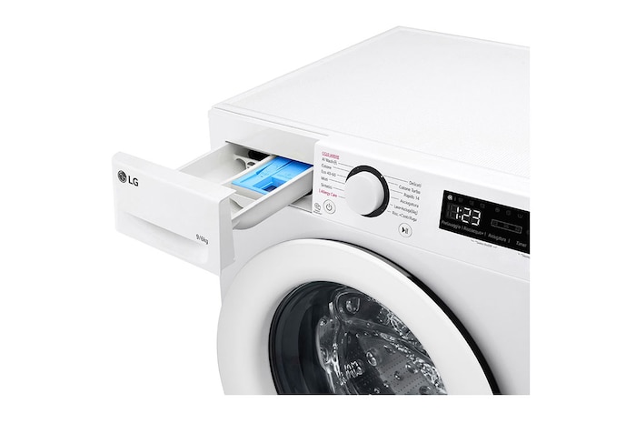 LG Lavasciuga 9/6kg AI DD | Serie R3 Classe D / A-10% | 1400 giri, Lavaggio a vapore, Allergy Care, Eco Hybrid, Smart diagnosis | Bianca, D4R3009NSWW
