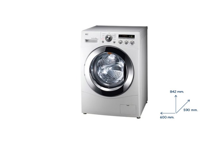 LG F1047TD Dimensioni standard, capacità eccezionali da 8kg di carico, F1047TD