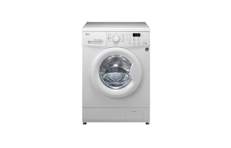 Vista frontale di 8kg Direct Drive di LG, 1000 giri: dimensioni standard e con motore Inverter Direct Drive garantito 10 anni F1092TD