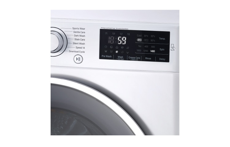 LG Lavatrice 7kg, TurboWash™, in dimensioni standard. 1200 giri in  con motore garantito 10 anni e 6 motion Direct Drive., F12U2QDN0