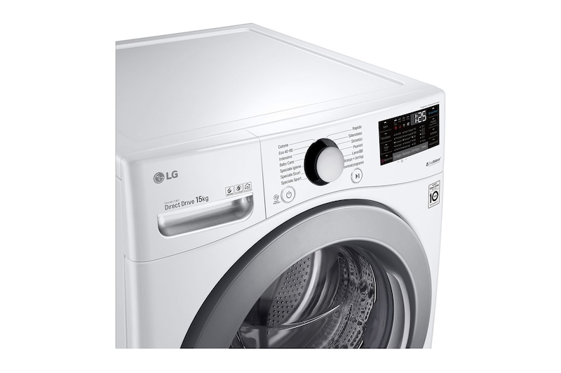 LG Lavatrice capacità XL 15kg AI DD™ | Serie P1 Classe E | 1100 giri, TurboWash, Wi-Fi | White, F1P1CN4WC