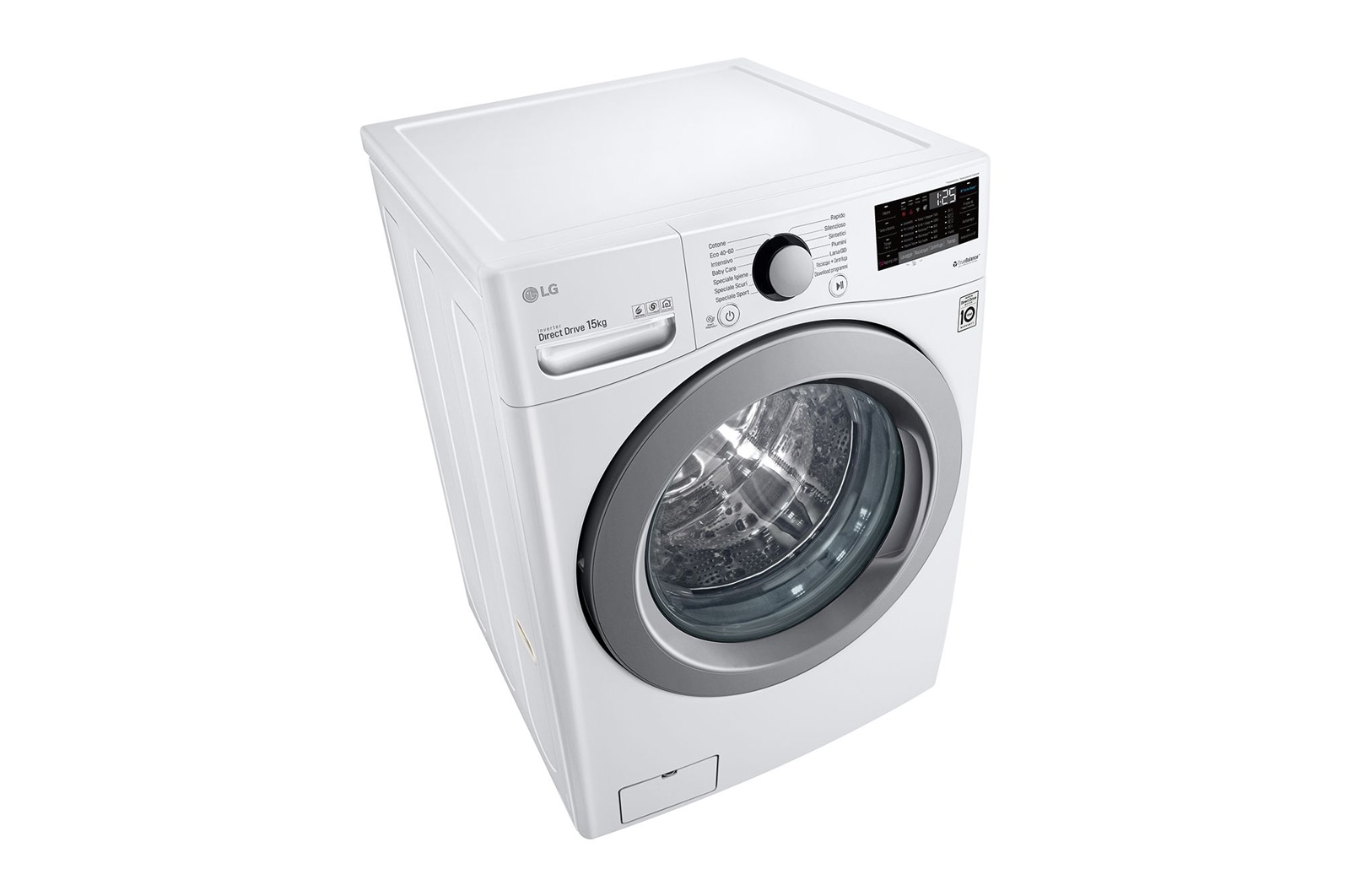 LG Lavatrice capacità XL 15kg AI DD™ | Serie P1 Classe E | 1100 giri, TurboWash, Wi-Fi | White, F1P1CN4WC