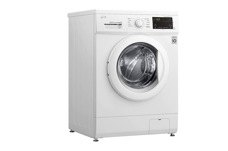 LG Lavatrice slim 6,5kg 6 Motion | Serie J3 Classe E | 1200 giri, Inverter Direct Drive, Smart Diagnosis | White, F2J3WN3WE