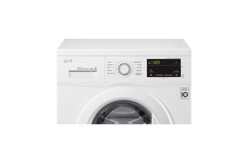 LG Lavatrice slim 6,5kg 6 Motion | Serie J3 Classe E | 1200 giri, Inverter Direct Drive, Smart Diagnosis | White, F2J3WN3WE