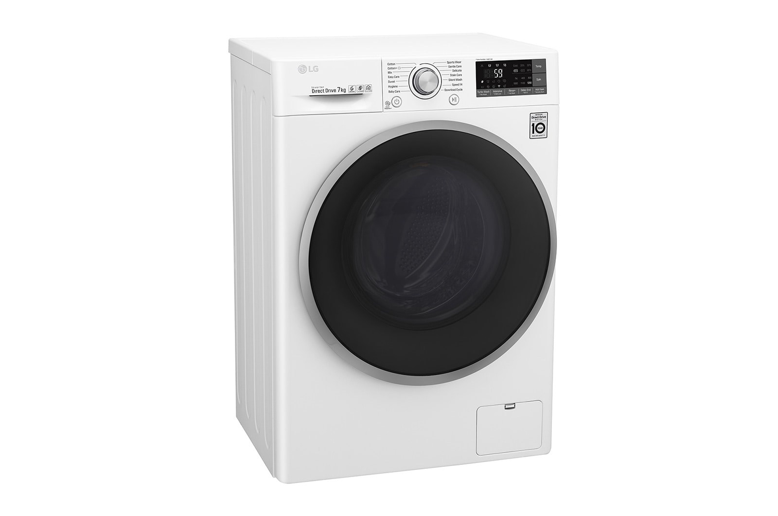 LG Lavatrice Smart Slim TurboWash™ 7 kg  Oblò Ring Cromato, F2J7HN1W