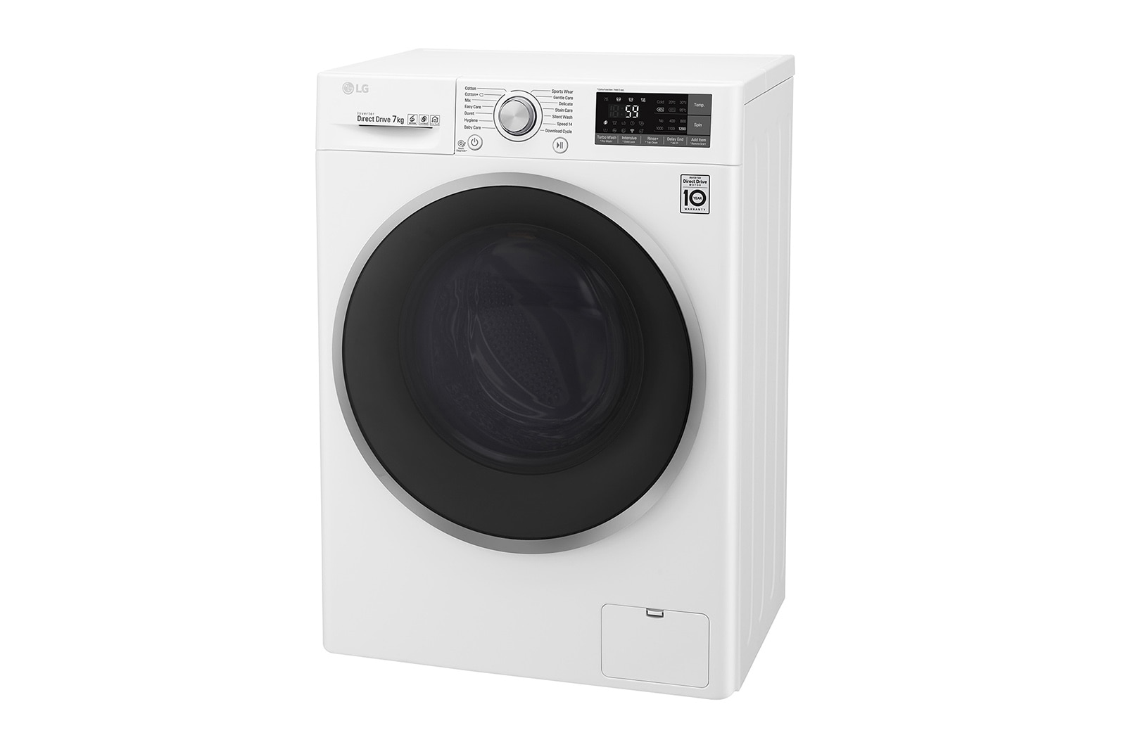 LG Lavatrice Smart Slim TurboWash™ 7 kg  Oblò Ring Cromato, F2J7HN1W