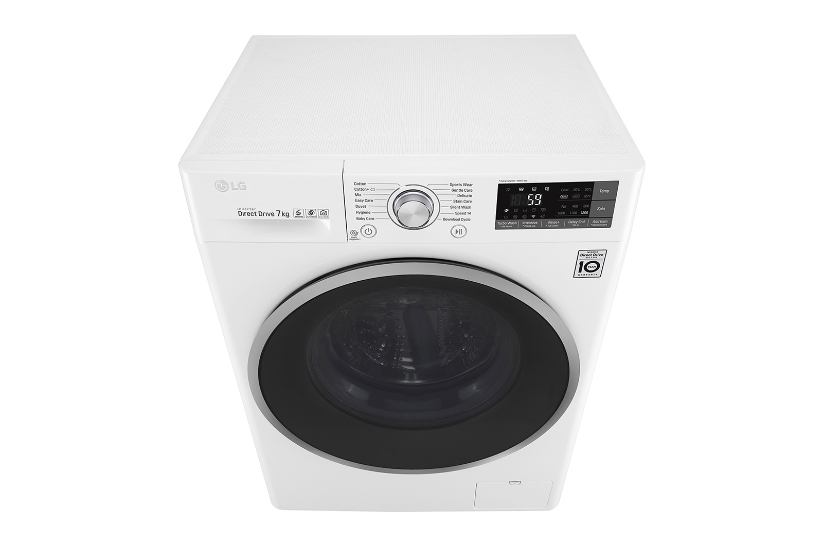LG Lavatrice Smart Slim TurboWash™ 7 kg  Oblò Ring Cromato, F2J7HN1W