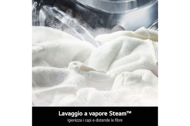 LG Lavatrice slim 8kg AI DD™ | Serie R3 Classe A-10% | 1200 giri, Lavaggio a vapore, Lavaggio con AI, Direct Drive | White, F2R3S08NSWB