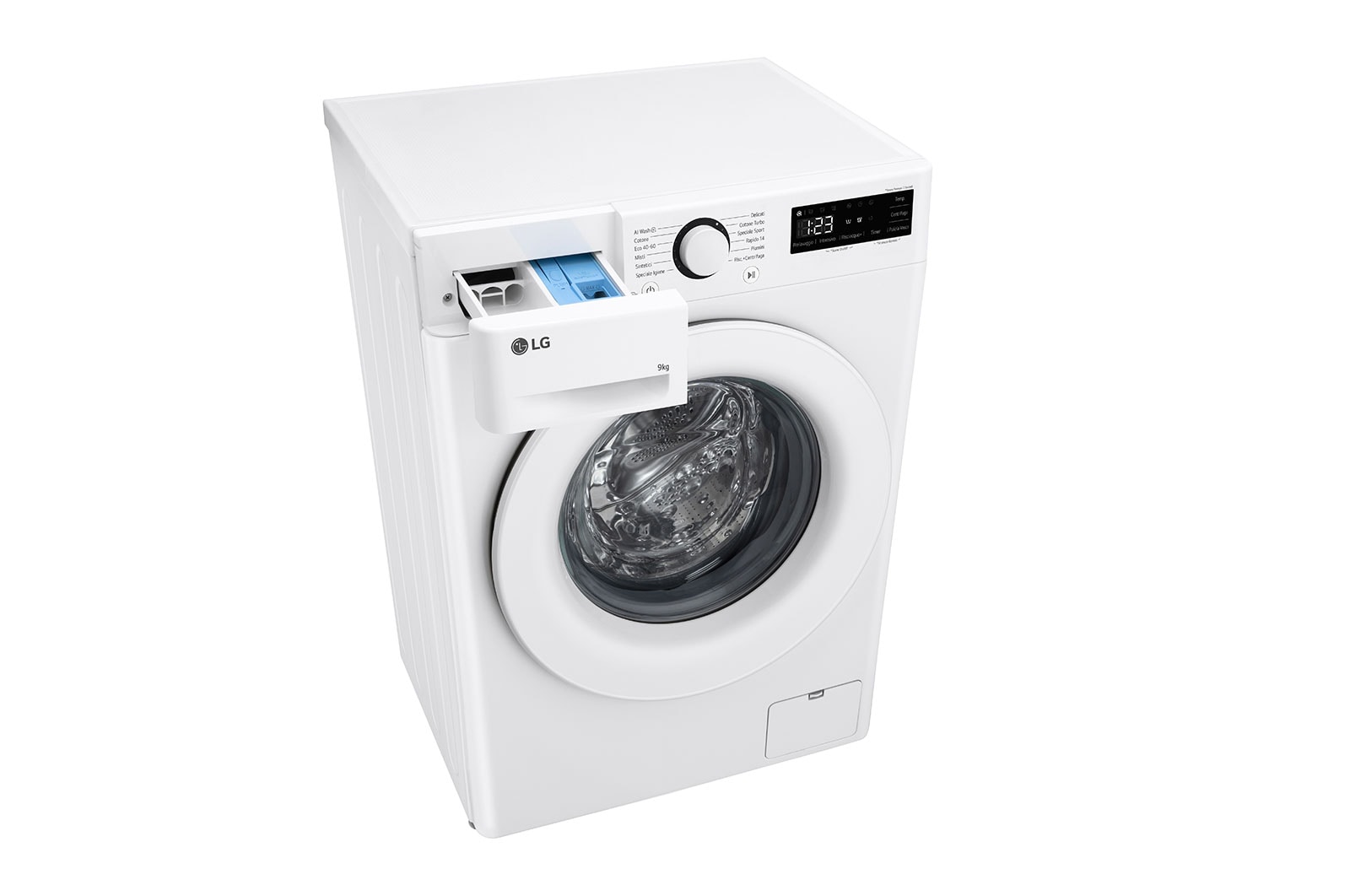 LG Lavatrice slim 9kg AI DD™ | Serie R3 Classe A-10% | 1200 giri, Lavaggio con AI, Smart Diagnosis, Motore Direct Drive | White, F2R3S09AIDD