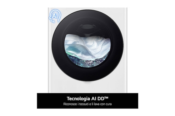 LG Lavatrice slim 9kg AI DD™ | Serie R3 Classe A-10% | 1200 giri, Lavaggio con AI, Smart Diagnosis, Motore Direct Drive | White, F2R3S09AIDD
