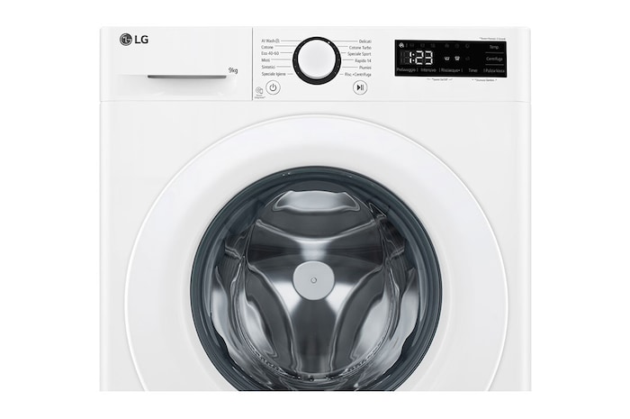 LG Lavatrice slim 9kg AI DD™ | Serie R3 Classe A-10% | 1200 giri, Lavaggio con AI, Smart Diagnosis, Motore Direct Drive | White, F2R3S09AIDD