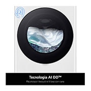 LG Lavatrice slim 9kg AI DD™ | Serie R3 Classe A-10% | 1200 giri, Lavaggio con AI, Smart Diagnosis, Motore Direct Drive | White, F2R3S09AIDD