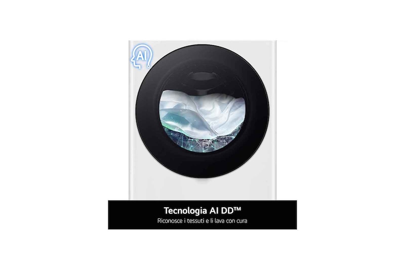 LG Lavatrice slim 9kg AI DD™ | Serie R3 Classe A-10% | 1200 giri, Lavaggio a vapore, Lavaggio con AI, Motore Direct Drive | White, F2R3S09NSWB