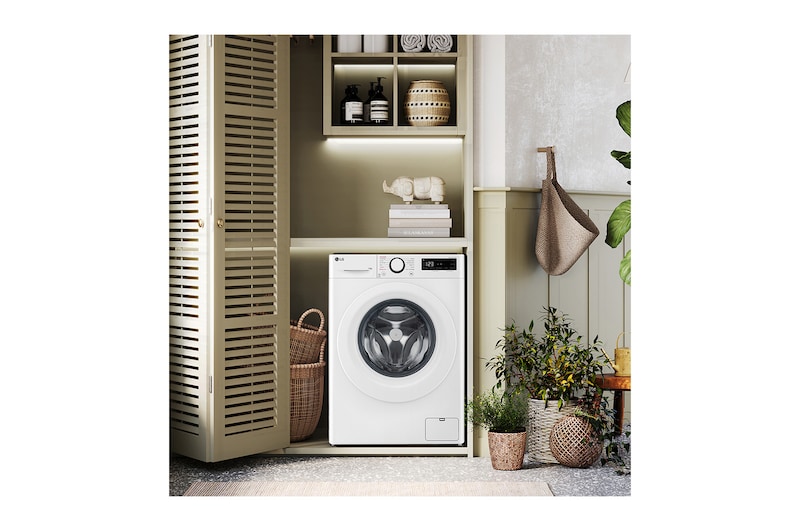 LG Lavatrice slim 9kg AI DD™ | Serie R3 Classe A-10% | 1200 giri, Lavaggio a vapore, Lavaggio con AI, Motore Direct Drive | White, F2R3S09NSWW