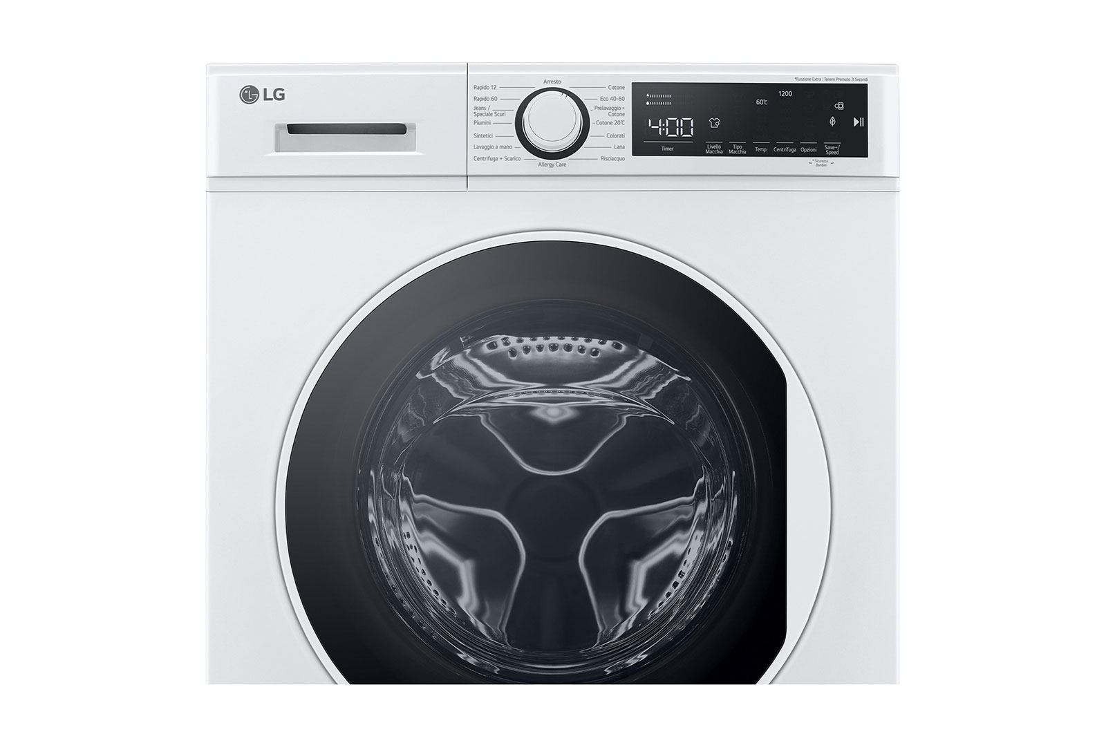 LG Lavatrice 8kg | Serie M3 Classe B | 1200 giri, Lavaggio a vapore, Allergy Care | White, F2WM208N0E