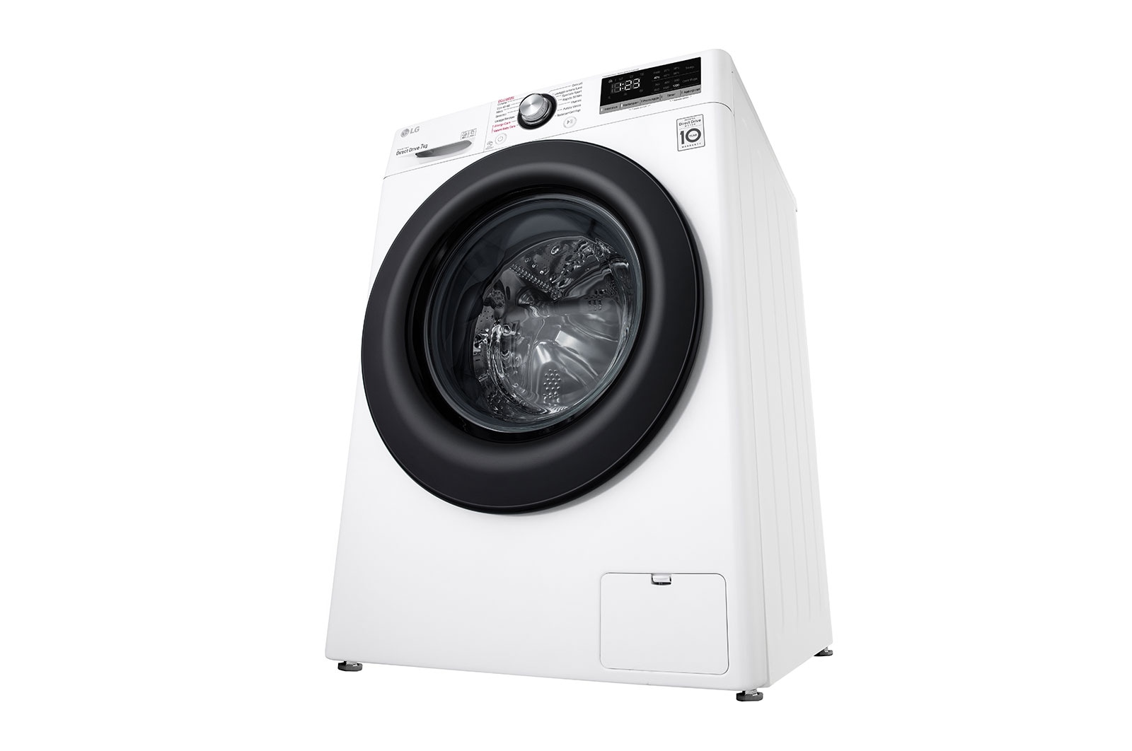 LG Lavatrice slim 7kg AI DD™ | Serie V2 Classe E | 1200 giri, Lavaggio a vapore, Inverter Direct Drive | White, F2WV2S7S6E