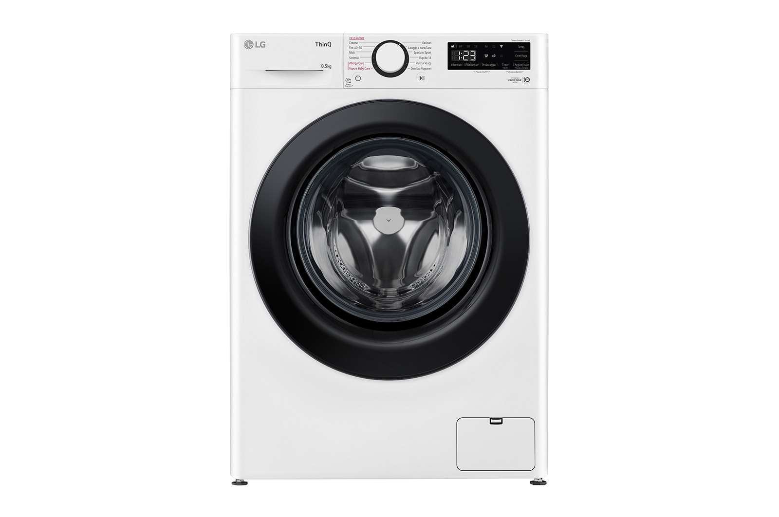 Foto frontale della lavatrice LG F2WV308S6AW