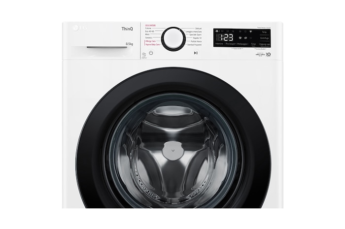 LG Lavatrice 8,5kg AI DD™ | Serie V3 Classe A | 1200 giri, Lavaggio a vapore, Wi-Fi, Inverter Direct Drive | White, F2WV308S6AW