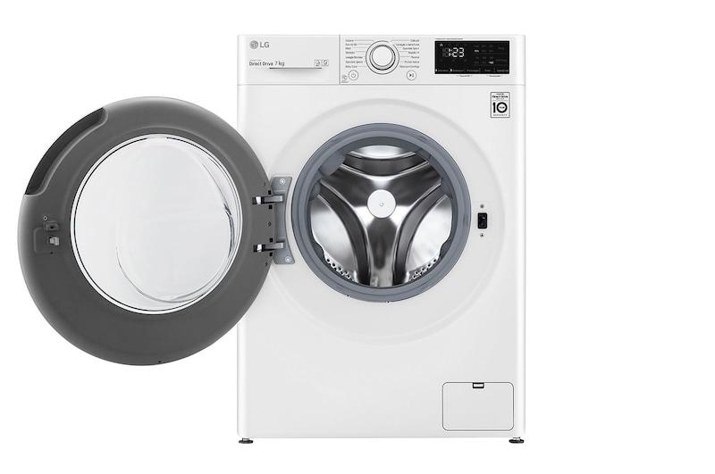 LG Lavatrice slim 7kg AI DD™ | Serie V3 Classe D | 1200 giri, Inverter Direct Drive, Smart Diagnosis | White, F2WV3S7N3E
