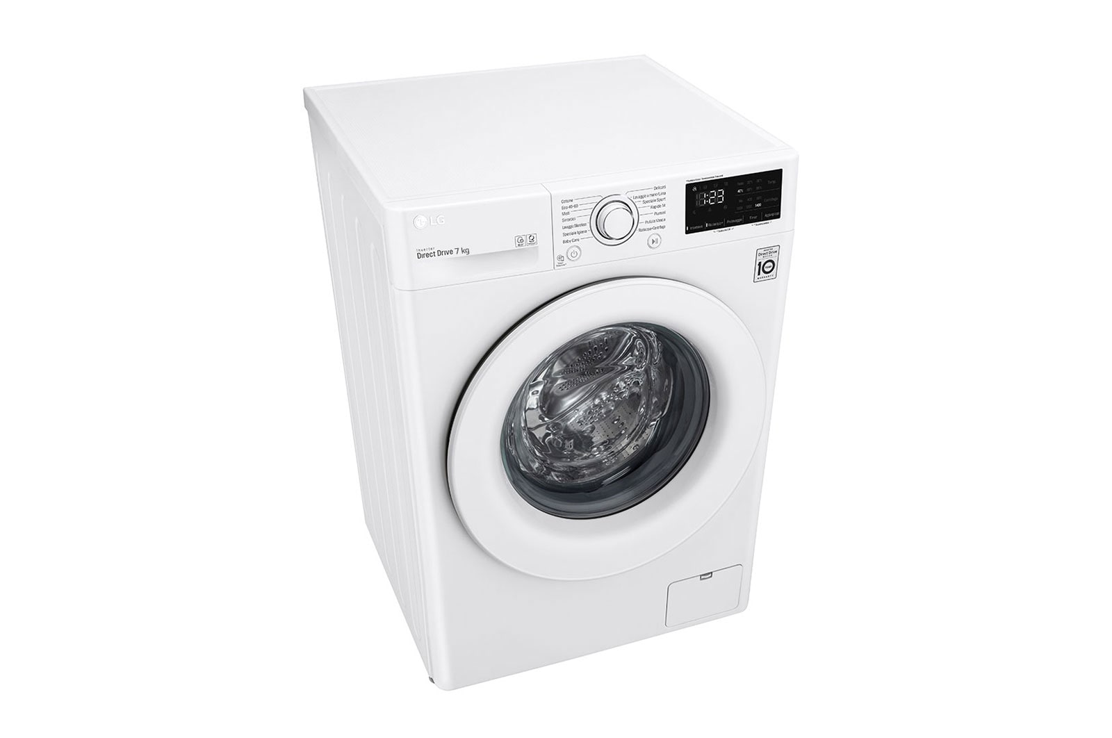 LG Lavatrice slim 7kg AI DD™ | Serie V3 Classe D | 1200 giri, Inverter Direct Drive, Smart Diagnosis | White, F2WV3S7N3E