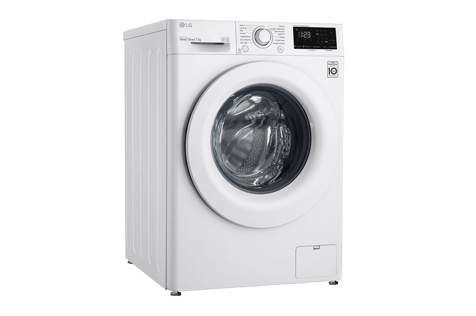 LG Lavatrice slim 7kg AI DD™ | Serie V3 Classe D | 1200 giri, Inverter Direct Drive, Smart Diagnosis | White, F2WV3S7N3E