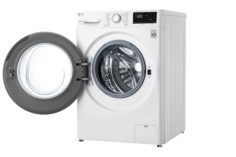 LG Lavatrice slim 7kg AI DD™ | Serie V3 Classe D | 1200 giri, Inverter Direct Drive, Smart Diagnosis | White, F2WV3S7N3E