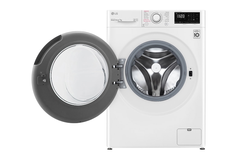 LG Lavatrice slim 7kg AI DD™ | Serie V3 Classe D | 1200 giri, Lavaggio a vapore, Inverter Direct Drive | White, F2WV3S7S3E