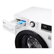LG Lavatrice slim 7kg AI DD™ | Serie V3 Classe D | 1200 giri, Lavaggio a vapore, Inverter Direct Drive | White, F2WV3S7S6E