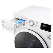 LG Lavatrice slim 7kg AI DD™ | Serie V3 Classe D | 1200 giri, Lavaggio a vapore, Inverter Direct Drive | White, F2WV3S7SHE