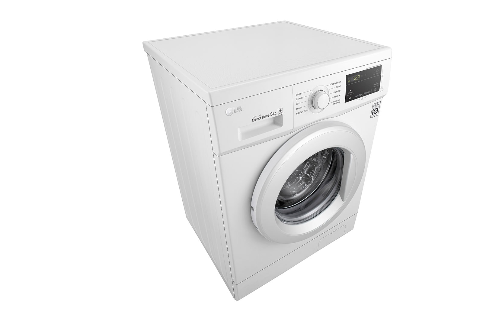 LG Lavatrice 8kg 6 Motion | Serie J3 Classe D | 1400 giri, Inverter Direct Drive, Smart Diagnosis | White, F4J3TN3WE