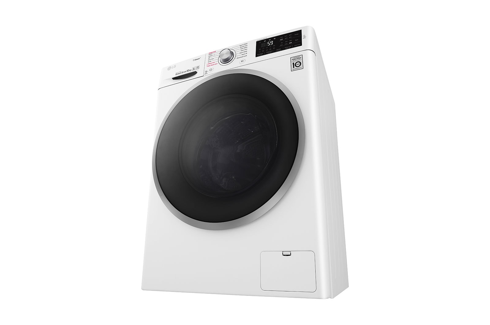 LG Lavatrice 10 kg  Lavaggio a vapore Oblò cromato, F4J6J10KG